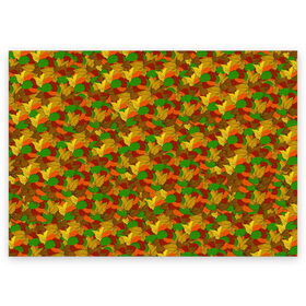 Поздравительная открытка с принтом Autumn , 100% бумага | плотность бумаги 280 г/м2, матовая, на обратной стороне линовка и место для марки
 | abstraction | autumn | colorful | leaves | patterns | texture | абстракция | листья | осень | разноцветный | текстура | узоры