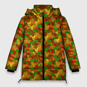 Женская зимняя куртка 3D с принтом Autumn , верх — 100% полиэстер; подкладка — 100% полиэстер; утеплитель — 100% полиэстер | длина ниже бедра, силуэт Оверсайз. Есть воротник-стойка, отстегивающийся капюшон и ветрозащитная планка. 

Боковые карманы с листочкой на кнопках и внутренний карман на молнии | abstraction | autumn | colorful | leaves | patterns | texture | абстракция | листья | осень | разноцветный | текстура | узоры