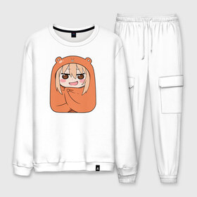 Мужской костюм хлопок с принтом Himouto! Umaru-chan , 100% хлопок | на свитшоте круглая горловина, мягкая резинка по низу. Брюки заужены к низу, на них два вида карманов: два “обычных” по бокам и два объемных, с клапанами, расположенные ниже линии бедра. Брюки с мягкой трикотажной резинкой на поясе и по низу штанин. В поясе для дополнительного комфорта — широкие завязки | anime himouto | anime umaru | himoto | himouto | himouto umaru | himouto umaru chan | umaru | umaru chan | аниме | аниме умару | аниме химото | двуличная сестренка умару | умару | химото | химото умару тян