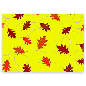 Поздравительная открытка с принтом Autumnal , 100% бумага | плотность бумаги 280 г/м2, матовая, на обратной стороне линовка и место для марки
 | abstraction | autumn | autumnal | colorful | fallen | leaves | patterns | texture | yellow | абстракция | желтый | листья | опавший | осенний | осень | разноцветный | текстура | узоры