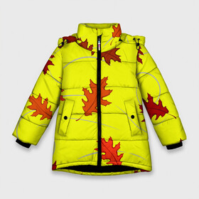 Зимняя куртка для девочек 3D с принтом Autumnal , ткань верха — 100% полиэстер; подклад — 100% полиэстер, утеплитель — 100% полиэстер. | длина ниже бедра, удлиненная спинка, воротник стойка и отстегивающийся капюшон. Есть боковые карманы с листочкой на кнопках, утяжки по низу изделия и внутренний карман на молнии. 

Предусмотрены светоотражающий принт на спинке, радужный светоотражающий элемент на пуллере молнии и на резинке для утяжки. | abstraction | autumn | autumnal | colorful | fallen | leaves | patterns | texture | yellow | абстракция | желтый | листья | опавший | осенний | осень | разноцветный | текстура | узоры