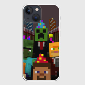 Чехол для iPhone 13 mini с принтом MINECRAFT ,  |  | color | game | heroes | minecraft | герой | игра | цвет