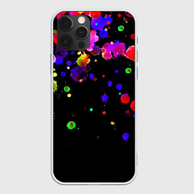 Чехол для iPhone 12 Pro Max с принтом ПЯТНА КРАСКИ , Силикон |  | акварель | брызги | брызги красок | кляксы | краска | мазки | масляная краска | неон | неоновая | подтеки | пятна | разводы | разноцветный