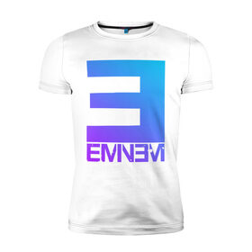 Мужская футболка хлопок Slim с принтом EMINEM , 92% хлопок, 8% лайкра | приталенный силуэт, круглый вырез ворота, длина до линии бедра, короткий рукав | eminem | rap | актёр | американский рэпер | композитор | маршалл | продюсер | рэп | рэпер | эминем