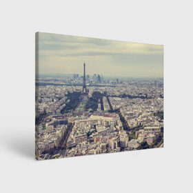 Холст прямоугольный с принтом Париж , 100% ПВХ |  | город | париж | улицы города | франция | эйфелевая башня