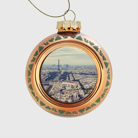 Стеклянный ёлочный шар с принтом Париж , Стекло | Диаметр: 80 мм | Тематика изображения на принте: город | париж | улицы города | франция | эйфелевая башня