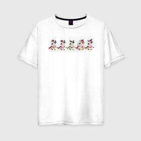 Женская футболка хлопок Oversize с принтом символ года , 100% хлопок | свободный крой, круглый ворот, спущенный рукав, длина до линии бедер
 | 2021 | бык | год быка | год коровы | новый год | символ года