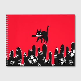 Альбом для рисования с принтом WHAT CAT , 100% бумага
 | матовая бумага, плотность 200 мг. | Тематика изображения на принте: art | black | black cat | cat | dark | dark cat | halloween | what | what cat | what mem | арт | кот | кот арт | кот мем | мем | нож | праздник | прикол | прикольный кот | убица | хэллоуин | чёрный | чёрный кот | что | что мем