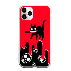 Чехол для iPhone 11 Pro Max матовый с принтом WHAT CAT , Силикон |  | art | black | black cat | cat | dark | dark cat | halloween | what | what cat | what mem | арт | кот | кот арт | кот мем | мем | нож | праздник | прикол | прикольный кот | убица | хэллоуин | чёрный | чёрный кот | что | что мем