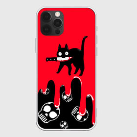 Чехол для iPhone 12 Pro Max с принтом WHAT CAT , Силикон |  | Тематика изображения на принте: art | black | black cat | cat | dark | dark cat | halloween | what | what cat | what mem | арт | кот | кот арт | кот мем | мем | нож | праздник | прикол | прикольный кот | убица | хэллоуин | чёрный | чёрный кот | что | что мем