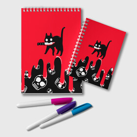 Блокнот с принтом WHAT CAT , 100% бумага | 48 листов, плотность листов — 60 г/м2, плотность картонной обложки — 250 г/м2. Листы скреплены удобной пружинной спиралью. Цвет линий — светло-серый
 | art | black | black cat | cat | dark | dark cat | halloween | what | what cat | what mem | арт | кот | кот арт | кот мем | мем | нож | праздник | прикол | прикольный кот | убица | хэллоуин | чёрный | чёрный кот | что | что мем