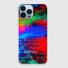 Чехол для iPhone 13 Pro Max с принтом Glitch color storm ,  |  | Тематика изображения на принте: clouds | color | glitch | gradient | storm | глитч | градиент | краски | небо | облака | шторм