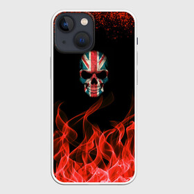 Чехол для iPhone 13 mini с принтом Череп и огонь ,  |  | америка | аниме | арт | байкер | город | гот | огонь | роза | скелет | туризм | флаг | череп | черепа | эмо