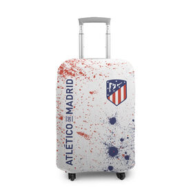 Чехол для чемодана 3D с принтом ATLETICO MADRID / Атлетико , 86% полиэфир, 14% спандекс | двустороннее нанесение принта, прорези для ручек и колес | 