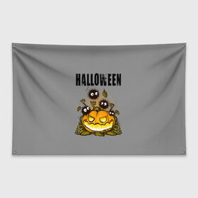 Флаг-баннер с принтом Halloween , 100% полиэстер | размер 67 х 109 см, плотность ткани — 95 г/м2; по краям флага есть четыре люверса для крепления | 31 октября | halloween | halowen | ведьма | день всех святых | джек | костюм | кровь | лого | монстр | надпись | праздник | приведение | призрак | светильник | символ | страшная | тыква | ужасы | хеллоуин | хеллуин