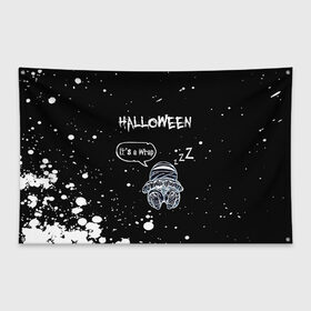 Флаг-баннер с принтом Halloween , 100% полиэстер | размер 67 х 109 см, плотность ткани — 95 г/м2; по краям флага есть четыре люверса для крепления | 31 октября | halloween | halowen | ведьма | день всех святых | джек | костюм | кровь | лого | монстр | надпись | праздник | приведение | призрак | светильник | символ | страшная | тыква | ужасы | хеллоуин | хеллуин