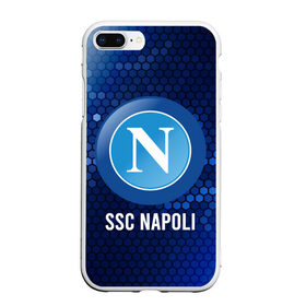 Чехол для iPhone 7Plus/8 Plus матовый с принтом SSC NAPOLI / Наполи , Силикон | Область печати: задняя сторона чехла, без боковых панелей | club | footbal | logo | napoli | ssc | знак | клуб | логотип | логотипы | наполи | символ | символы | форма | футбол | футбольная | футбольный