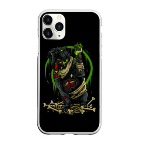 Чехол для iPhone 11 Pro Max матовый с принтом Toxic Dog , Силикон |  | Тематика изображения на принте: art | bones | dog | toxic | zombie | арт | зомби | кости | пес | собака | токсичный