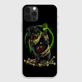 Чехол для iPhone 12 Pro Max с принтом Toxic Dog , Силикон |  | art | bones | dog | toxic | zombie | арт | зомби | кости | пес | собака | токсичный