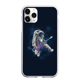 Чехол для iPhone 11 Pro матовый с принтом Космонавт с гитарой , Силикон |  | арт | астронавт | гитара | гитарист | звезда | звёзды | космонавт | космос | ночь | рисунок | скафандр