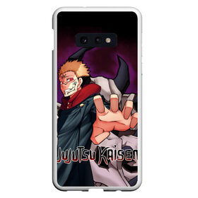 Чехол для Samsung S10E с принтом Jujutsu Kaisen Sukuna , Силикон | Область печати: задняя сторона чехла, без боковых панелей | Тематика изображения на принте: anime | cursed spirit | demon | fushiguro megumi | goj satoru | itadori yji | kugisaki nobara | magic battle | shaman | sukuna | аниме | годжо сатору | демон | итадори юдзи | кугисаки нобара | магическая битва | проклятый дух | рёмен сукуна | фушигуро мег