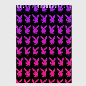 Скетчбук с принтом playboy , 100% бумага
 | 48 листов, плотность листов — 100 г/м2, плотность картонной обложки — 250 г/м2. Листы скреплены сверху удобной пружинной спиралью | black | pink | playboy | violet | плейбой | розовый | фиолетовый. | черный