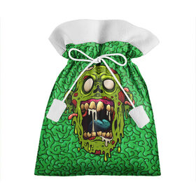 Подарочный 3D мешок с принтом Зомби , 100% полиэстер | Размер: 29*39 см | blood | diablo | haloween | horror | дьявол | зомби | кости | кровь | мозги | мясо | страшилка | ужасы | хеллоуин | хелоуин
