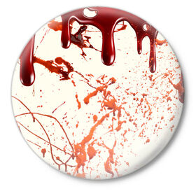 Значок с принтом Стекающая кровь ,  металл | круглая форма, металлическая застежка в виде булавки | Тематика изображения на принте: 2020 | blood | halloween | капли | кровавый | кровь | пятна | следы | стекающая | хэллоуин | хэлоуин