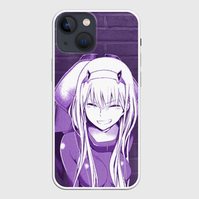 Чехол для iPhone 13 mini с принтом Zero Two brickwall ,  |  | darling | darling in the franxx | zero two | вайфу | зеро ту | код 002 | любимый во франксе | франкс