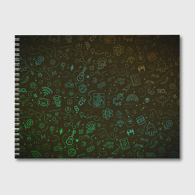 Альбом для рисования с принтом Иконпак , 100% бумага
 | матовая бумага, плотность 200 мг. | Тематика изображения на принте: гитара | джойстик | единорог | иконки | кубики | лего | мона лиза