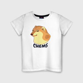 Детская футболка хлопок с принтом Чимс , 100% хлопок | круглый вырез горловины, полуприлегающий силуэт, длина до линии бедер | Тематика изображения на принте: chemps | chems | doge | dogo | дог | доге | доке и чимс | чимс | чимс доге