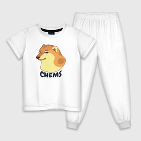 Детская пижама хлопок с принтом Чимс , 100% хлопок |  брюки и футболка прямого кроя, без карманов, на брюках мягкая резинка на поясе и по низу штанин
 | chemps | chems | doge | dogo | дог | доге | доке и чимс | чимс | чимс доге