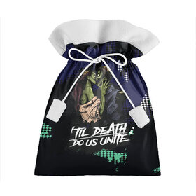 Подарочный 3D мешок с принтом Любовь до смерти , 100% полиэстер | Размер: 29*39 см | blood | diablo | haloween | horror | дьявол | зомби | кости | кровь | мозги | мясо | страшилка | ужасы | хеллоуин | хелоуин