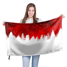 Флаг 3D с принтом Новогоднее чудо , 100% полиэстер | плотность ткани — 95 г/м2, размер — 67 х 109 см. Принт наносится с одной стороны | 