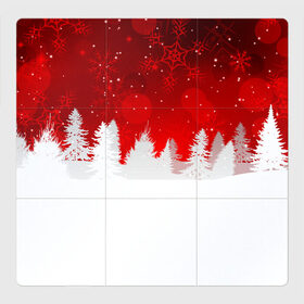 Магнитный плакат 3Х3 с принтом Новогоднее чудо , Полимерный материал с магнитным слоем | 9 деталей размером 9*9 см | Тематика изображения на принте: 