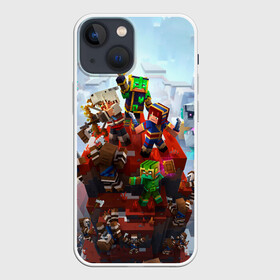 Чехол для iPhone 13 mini с принтом Minecraft Dungeons ,  |  | logo minecraft | minecraft | minecraft dungeons | minecraft live | minekraft | игра | игра майнкрафт | инди | логотип майнкрафт | майнкрафт | майнкрафт в жизни | майнкрафт лайв | надпись | персонажи майнкрафт | подземелье