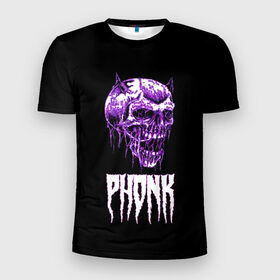 Мужская футболка 3D спортивная с принтом Phonk , 100% полиэстер с улучшенными характеристиками | приталенный силуэт, круглая горловина, широкие плечи, сужается к линии бедра | hip | hip hop | hop | phonk | rap | skull | рэп | фонк | хип | хип хоп | хоп | череп