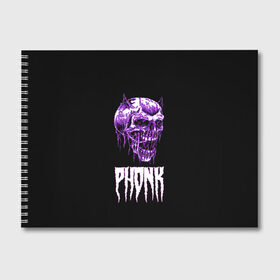 Альбом для рисования с принтом Phonk , 100% бумага
 | матовая бумага, плотность 200 мг. | hip | hip hop | hop | phonk | rap | skull | рэп | фонк | хип | хип хоп | хоп | череп