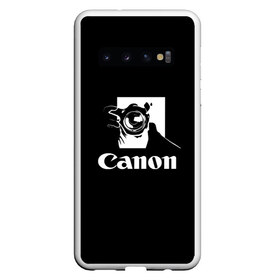 Чехол для Samsung Galaxy S10 с принтом Canon , Силикон | Область печати: задняя сторона чехла, без боковых панелей | canon | кэнон | линза | снимок | фото | фотоаппарат | фотограф | фотографер | фотография | фоточки