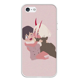 Чехол для iPhone 5/5S матовый с принтом ZERO TWO AND HIRO CUTE , Силикон | Область печати: задняя сторона чехла, без боковых панелей | Тематика изображения на принте: anime | children | kiss | waifu | zero two | аниме | аска | вайфу | герой | дети | евангелион | зеро ту | любимый во франксе | манга | отаку | поцелуй | хиро