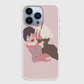 Чехол для iPhone 13 Pro с принтом ZERO TWO AND HIRO CUTE ,  |  | Тематика изображения на принте: anime | children | kiss | waifu | zero two | аниме | аска | вайфу | герой | дети | евангелион | зеро ту | любимый во франксе | манга | отаку | поцелуй | хиро