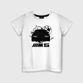 Детская футболка хлопок с принтом BMW M5 E39 , 100% хлопок | круглый вырез горловины, полуприлегающий силуэт, длина до линии бедер | bmw | bmw5series | bmwe39 | m5 | mperformance | mpower