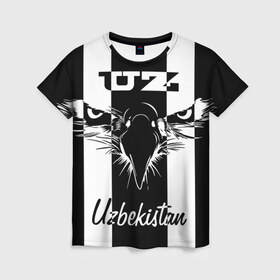 Женская футболка 3D с принтом Узбекистан , 100% полиэфир ( синтетическое хлопкоподобное полотно) | прямой крой, круглый вырез горловины, длина до линии бедер | beak | eagle | eyes | republic | uzbekistan | глаза | клюв | орел | республика | узбекистан