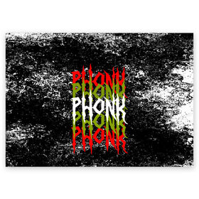 Поздравительная открытка с принтом PHONK , 100% бумага | плотность бумаги 280 г/м2, матовая, на обратной стороне линовка и место для марки
 | drift | memphis | music | phonk | phonk drift | phonk drift music | phonk edition | phonk mix | phonk music | phonk radio | phonk remix | trap | музыка для дрифта | пхонк | фонк | фонк дрифт | фонк рэп