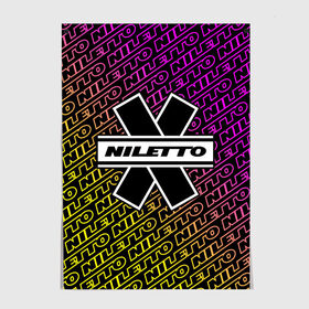 Постер с принтом НИЛЕТТО / Niletto , 100% бумага
 | бумага, плотность 150 мг. Матовая, но за счет высокого коэффициента гладкости имеет небольшой блеск и дает на свету блики, но в отличии от глянцевой бумаги не покрыта лаком | Тематика изображения на принте: hip | hop | logo | music | nileto | niletto | rap | знак | лого | логотип | логотипы | любимка | музыка | музыкант | нилето | нилетто | рэп | символ | символы | хип | хоп