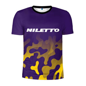 Мужская футболка 3D спортивная с принтом НИЛЕТТО / Niletto , 100% полиэстер с улучшенными характеристиками | приталенный силуэт, круглая горловина, широкие плечи, сужается к линии бедра | hip | hop | logo | music | nileto | niletto | rap | знак | лого | логотип | логотипы | любимка | музыка | музыкант | нилето | нилетто | рэп | символ | символы | хип | хоп