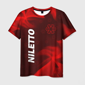 Мужская футболка 3D с принтом НИЛЕТТО / Niletto , 100% полиэфир | прямой крой, круглый вырез горловины, длина до линии бедер | hip | hop | logo | music | nileto | niletto | rap | знак | лого | логотип | логотипы | любимка | музыка | музыкант | нилето | нилетто | рэп | символ | символы | хип | хоп