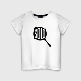 Детская футболка хлопок с принтом PUBG SOLO , 100% хлопок | круглый вырез горловины, полуприлегающий силуэт, длина до линии бедер | Тематика изображения на принте: alone | playerunknowns battlegrounds | pubg | skillet | solo | киберспорт | пабджи | пубг | соло