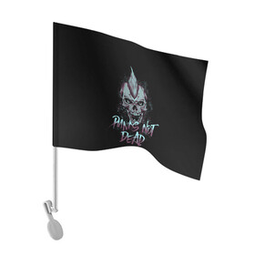 Флаг для автомобиля с принтом PUNKS NOT DEAD , 100% полиэстер | Размер: 30*21 см | anarchy | dead | musick | punk | rock | skull | анархия | музыка | панк | рок | череп