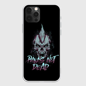 Чехол для iPhone 12 Pro Max с принтом PUNKS NOT DEAD , Силикон |  | anarchy | dead | musick | punk | rock | skull | анархия | музыка | панк | рок | череп